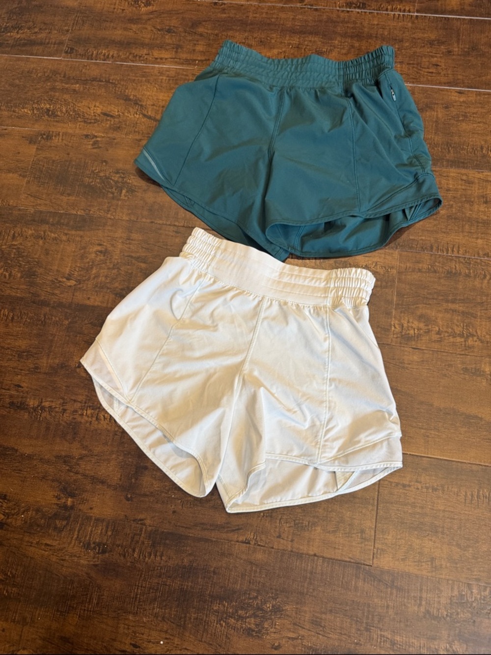 lululemon athletica Teal and very Light blue Athletic Shorts sz4